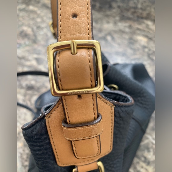 Coach Soft Pebbled Leather Drawstring Shoulder Bag - Picture 7 of 12